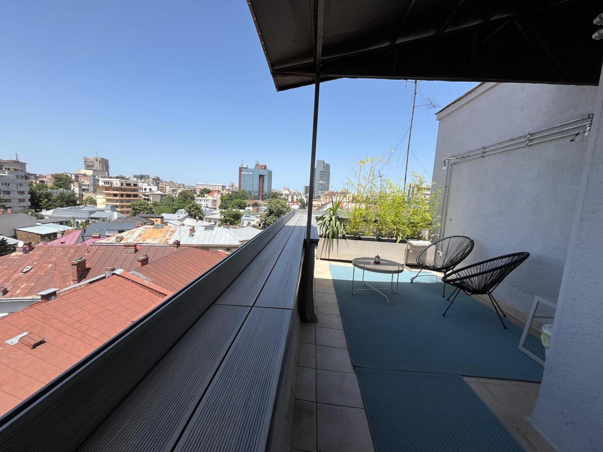 Terrace View Downtown Studio Bucareste Exterior foto